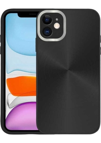 Apple iPhone 11 Uyumlu Kılıf Kamera Korumalı Sert Desa Kapak, Siyah