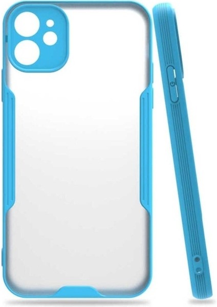 Apple iPhone 11 Uyumlu Kılıf Zore Parfe Kapak, Mavi