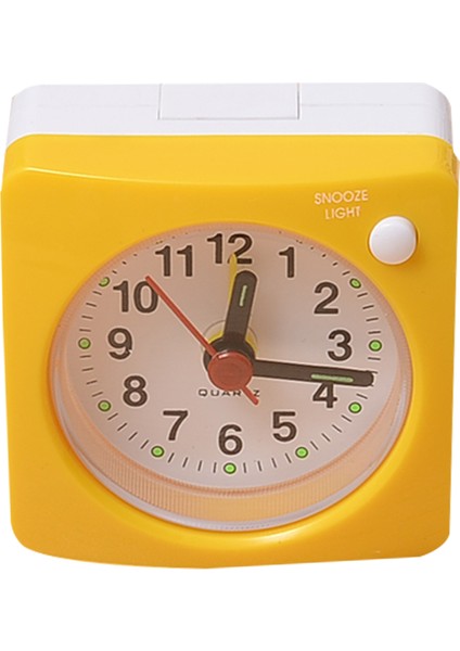 Kırmızı Mini Kare Yatak Başucu Sessiz Süpürme Çalar Saat Öğrenci Sessiz Erteleme Çalar Saat Tik Tak Sesi Yok LED Erteleme Işığı Dekoru (Yurt Dışından) fırsatları