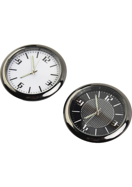 Blacka 1 Adet Mini Araba Çubuk Saat 4x4 cm Siyah Gümüş Aydınlık Gösterge Paneli Havalandırma Menfezi Zaman Saati Kuvars Analog Saat Ölçer Araba Ev Ofis Için (Yurt Dışından)