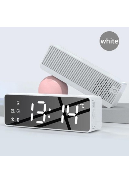 Pembe Siyah Beyaz Kablosuz Bluetooth Hoparlör Fm Radyo Ses Kutusu Masaüstü Çalar Saat Müzik Çalar Tf Kart Bas Hoparlör Çalar Saat (Yurt Dışından) indirimleri