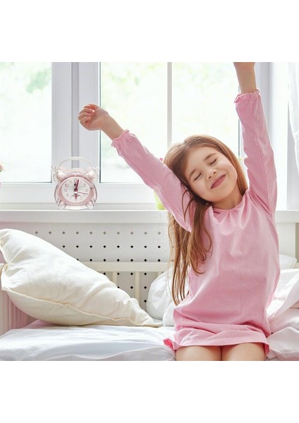 Beyaz Çocuk Çalar Saati Pil ile Çalışan Sessiz Tik Tak Olmayan Küçük Saat Çocuk Uyku Eğitmeni Sevimli Saat Dekoratif Sanat Içinyatak Odaları (Yurt Dışından) modelleri