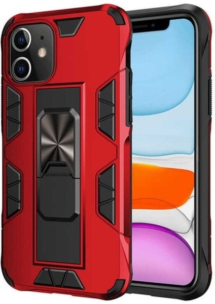 Apple iPhone 11 Uyumlu Kılıf Zore Volve Kapak, Kırmızı