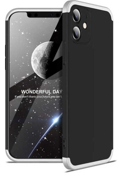 Apple iPhone 12 Mini Uyumlu Kılıf Zore Ays Kapak, Siyah-Gri