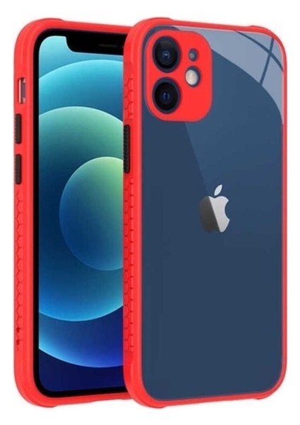 Apple iPhone 12 Mini Uyumlu Kılıf Zore Kaff Kapak, Kırmızı
