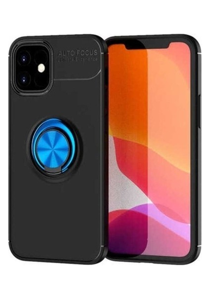 Apple iPhone 12 Mini Uyumlu Kılıf Zore Ravel Silikon Kapak, Siyah-Mavi