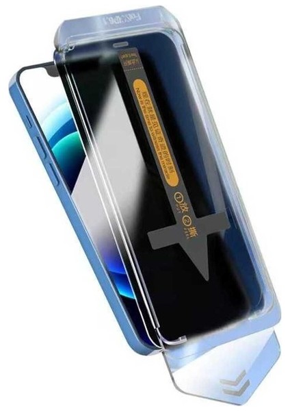 Apple iPhone 12 Pro Max Uyumlu Hayalet Ekran Koruyucu Zore Süper Fast Anti-Dust Privacy Toz Önleyici Temperli Ekran Film