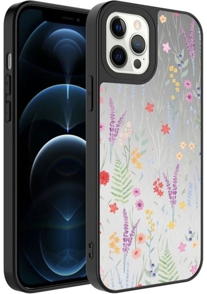 Apple iPhone 12 Pro Max Uyumlu Kılıf Aynalı Desenli Kamera Korumalı Parlak Zore Mirror Kapak, Dallar