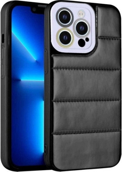 Apple iPhone 12 Pro Max Uyumlu Kılıf Kamera Korumalı Airbagli Renkli Zore Seksek Kapak, Siyah