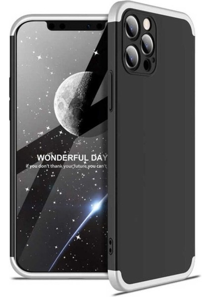 Apple iPhone 12 Pro Max Uyumlu Kılıf Zore Ays Kapak, Siyah-Gri