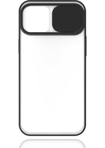 Apple iPhone 12 Pro Max Uyumlu Kılıf Zore Lensi Kapak, Siyah