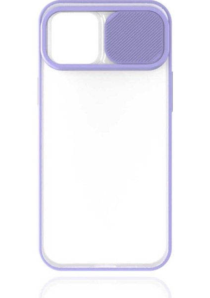 Apple iPhone 12 Pro Max Uyumlu Kılıf Zore Lensi Kapak, Lila
