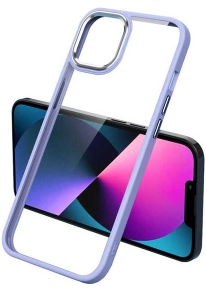 Apple iPhone 12 Pro Max Uyumlu Kılıf Zore Krom Kapak, Lila