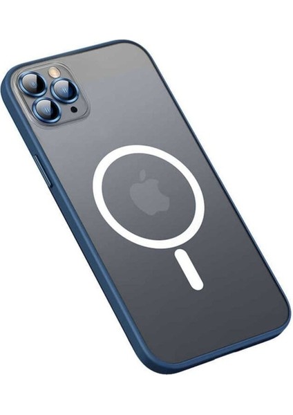 Apple iPhone 12 Pro Max Uyumlu Kılıf Zore Mokka Wireless Kapak, Lacivert