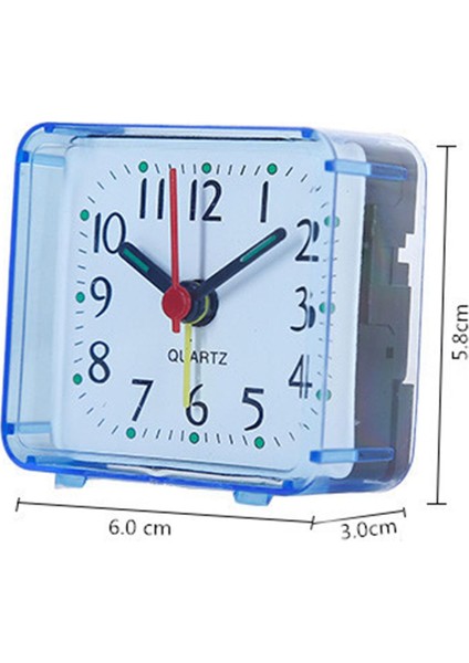 Mavi Dayanıklı Yüksek Kalite Yepyeni Ofis Ev Çalar Saat Uyandırma Saatleri Pvc Sessiz 1 Adet 6.2X3X5.9CM Şeker Renkler (Yurt Dışından) indirimleri