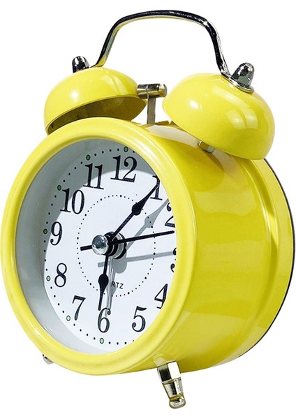 Sarı Alarm Saati Tik Tak Olmayan Aydınlık Kadran Süsü Gürültü Yok Yüksek Alarm Ev Dekorasyonu Masa Çocuklar Ağır Uyuyanlar Gençler (Yurt Dışından)
