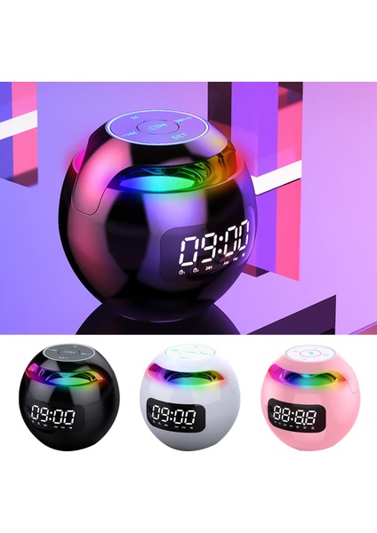 Pembe Küresel Masa Çalar Saati 2000MAH LED Ekran Dijital Saat Bluetooth Uyumlu 5.0 Hoparlör Tf Kart Fm Radyo Doğum Günü Partisi Için (Yurt Dışından) fiyatları