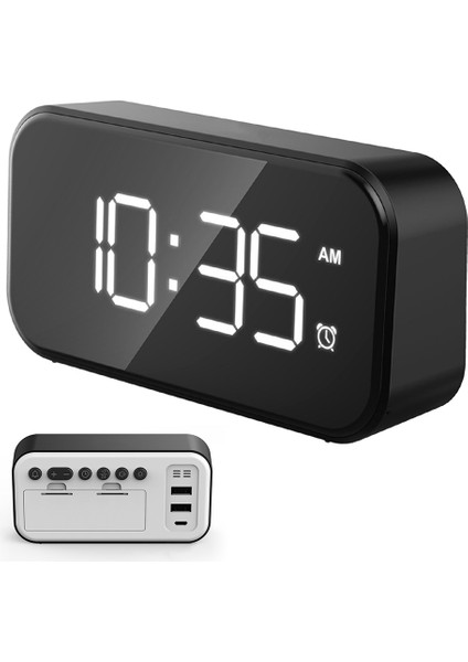 Yepyeni LED Başucu Saat Çalar Saat Büyük LED Ekran Şarj Edilebilir 1 Adet 4.9x1.4x2.6 5 V 2A Çalar Saat (Yurt Dışından)