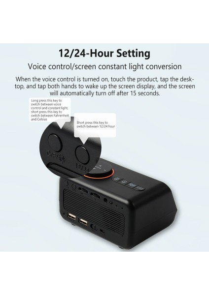 Beyaz LED Dijital Çalar Saat Fm Radyo Karartma Erteleme Fonksiyonu ile Şarj Edilebilir Sıcaklık Nem Ölçer (Yurt Dışından) fırsatları