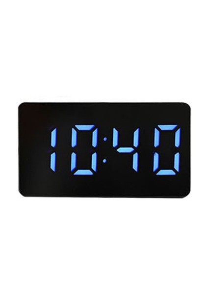 Beyaz Yeşil Işık Hediyeler Alarm Ev Çocuk Ekran Işığı Erteleme Dijital Çok Fonksiyonlu Masaüstü Komodin Ayna Zaman Masa Dekoru Saat LED (Yurt Dışından)