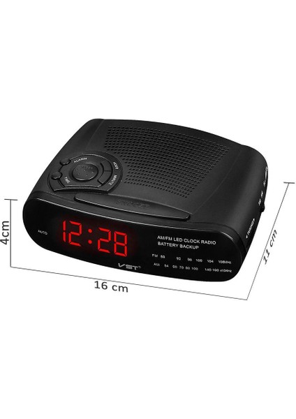 Kırmızı LED Saatli Çalar Saat Radyo Am/fm Erteleme Fonksiyonu Masaüstü Çalar Saat Dijital Masa Radyo Hediye Ev Ofis Malzemeleri Kırmızı (Yurt Dışından)