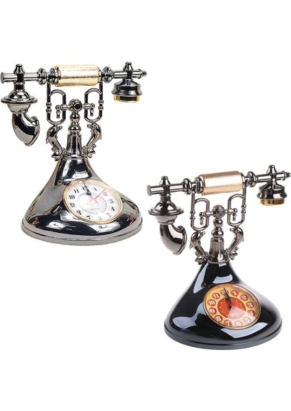 Altın Retro Telefon Modeli Çalar Saat Yaratıcı Zaman Tutucu Masaüstü Süsleme Ev Çocuk Odası Başucu Masa Dekorasyon (Yurt Dışından) fiyatları