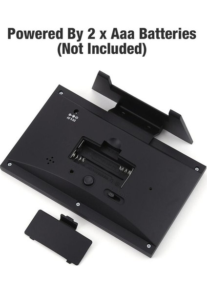 Siyah 5-In-1 LED Dijital Çalar Saat Takvim Hava Durumu Göstergesi Termometre Nem Monitörü Erteleme Fonksiyonlu (Yurt Dışından) fırsatları