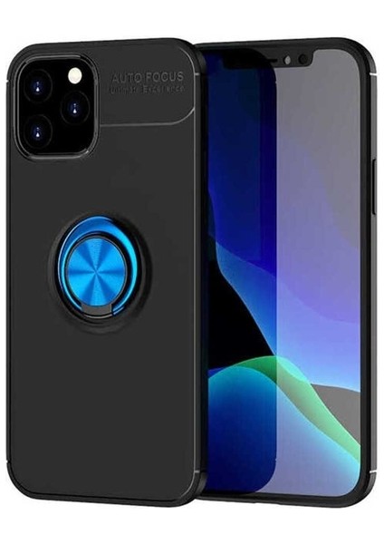 Apple iPhone 12 Pro Max Uyumlu Kılıf Zore Ravel Silikon Kapak, Siyah-Mavi