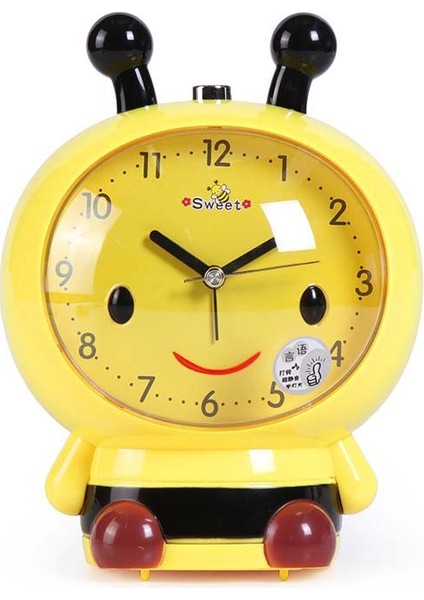 Sarı Arı Büyük Boy Karikatür Arı Sessiz Dijital Uyanma Masa Saati Sevimli Totoro Zil Zili Metal Yatak Odası Kuvars Çalar Saat Gece Lambası (Yurt Dışından)