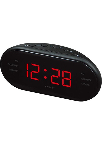 Yeşil LED Çalar Saat Radyo Dijital Am/fm Radyo Kırmızı Ab Fişi Büyük LED Ekran Dijital Radyo Çalar Saatyatak Odası, Yatak Başı, Çalışma Masası (Yurt Dışından)