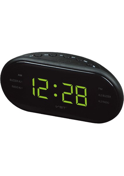Yeşil LED Çalar Saat Radyo Dijital Am/fm Radyo Kırmızı Ab Fişi Büyük LED Ekran Dijital Radyo Çalar Saatyatak Odası, Yatak Başı, Çalışma Masası (Yurt Dışından)
