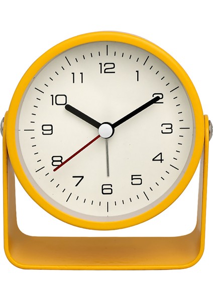 Sarı 3.9 Inç Pil Çalar Saat Antik Retro Analog Çalar Saat 360 Dönen Sessiz Başucu Masa Saati Tik Tak Etmeyen Alarm cl (Yurt Dışından)