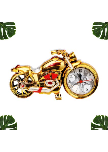 Altın Motosiklet Çalar Saat Yatak Odası Oturma Odası Için Yaratıcı Masaüstü Süsleri (Altın Olmadan) (Yurt Dışından)