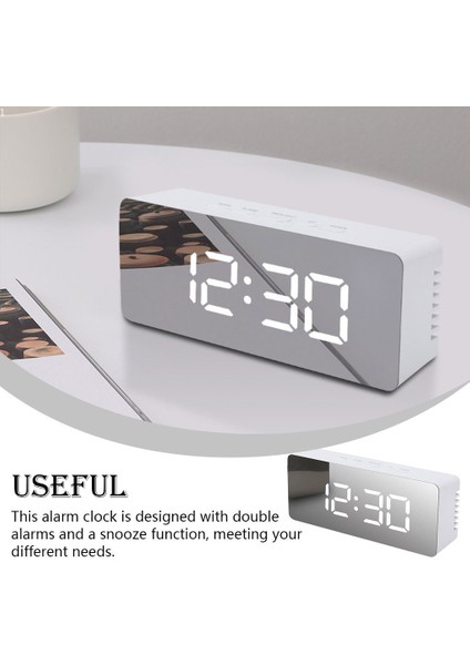 Kırmızı Işık Dijital Alarm Yüzeyi Miroir Açısı Ayarlanabilir Hafıza Fonksiyonu Radyo Projektör Saati Iç Mekan Termometre Saatleri Beyaz Işık (Yurt Dışından) fiyatları