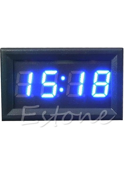 Mavi 1 Adet 12V/24V Araba Motosiklet Aksesuar Gösterge Paneli Dijital Saat LED Ekran Yeni (Yurt Dışından)