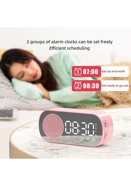 Siyah Yeni Kablosuz Bluetooth Hoparlör Saataynalı Çalar Saat Çift Alarm Desteği Tf Kart Fm Radyo Soundbar Hifi Müzik Kutusu Soundbar (Yurt Dışından) fiyatları