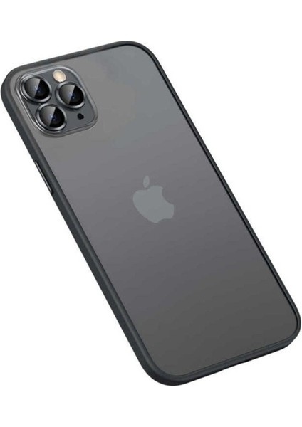 Apple iPhone 12 Pro Max Uyumlu Kılıf Zore Retro Kapak, Siyah