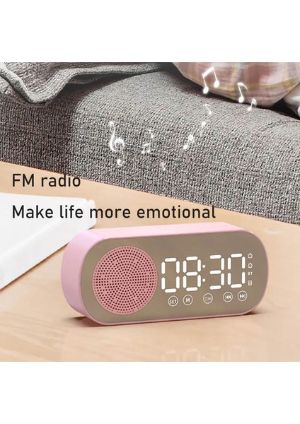 Siyah Yeni Kablosuz Bluetooth Hoparlör Saataynalı Çalar Saat Çift Alarm Desteği Tf Kart Fm Radyo Soundbar Hifi Müzik Kutusu Soundbar (Yurt Dışından) indirimleri