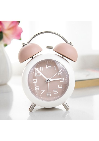 Kahverengi Zil Alarm Clo Güçlü Uyanma Alarm Saati Minimalist Yaratıcı Öğrenci Çocuklar Mekanik Metal Zil Sessiz Gece Lambası Yatak Odası Masaüstü Saati (Yurt Dışından) indirimleri