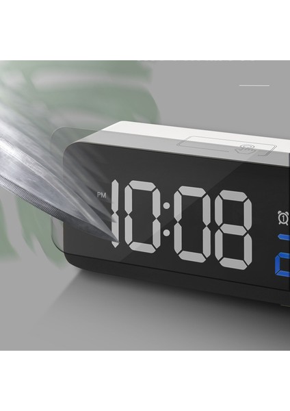 Beyaz Ayna Çalar Saat LED Dijital Saatler Ses Kontrolü Erteleme Süresi Sıcaklık Göstergesi Gece Modu Reloj Zegary Dijital Çalar Saat (Yurt Dışından) fırsatları