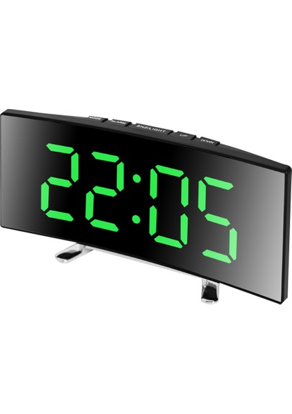 Beyaz Yaratıcı Ayna LED Dijital Saat Erteleme Gece Modu Masa Çalar Saat USB Şarj/pil ile Çalışan Dilsiz Ev Ofis Yurdu Için (Yurt Dışından)