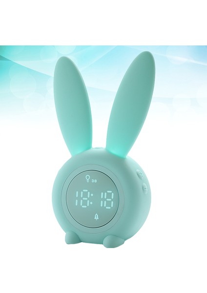 Pembe Plastik Çalar Saat Küçük Masaüstü Saat Tavşan Kulak Tarzı LED Gece Lambası Çalar Saat Manyetik Asılı Saat USB ile (Yurt Dışından)
