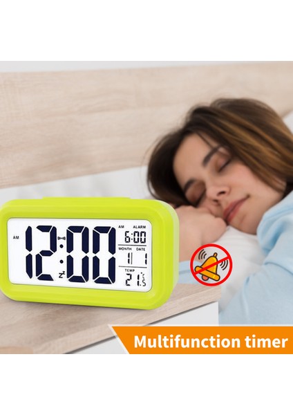 Siyah Çalar Saat Arkadan Aydınlatmalı Masaüstü Çalar Saatler Veri Zamanı Takvim Sıcaklık Göstergesi Pille Çalışan Erteleme Fonksiyonu (Yurt Dışından) fiyatları