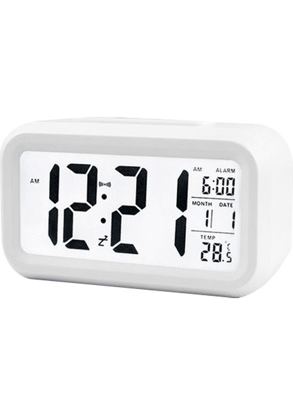 Siyah Çalar Saat Arkadan Aydınlatmalı Masaüstü Çalar Saatler Veri Zamanı Takvim Sıcaklık Göstergesi Pille Çalışan Erteleme Fonksiyonu (Yurt Dışından) indirimleri