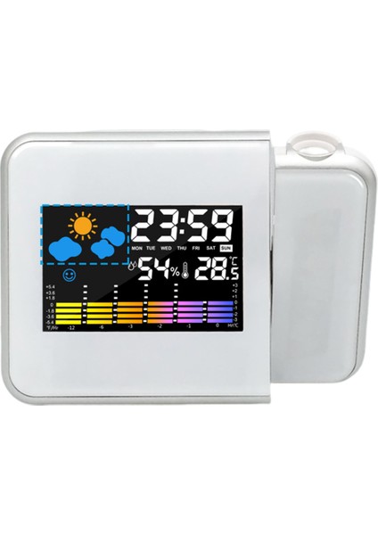 Siyah Akıllı Çalar Saat Gece Arkadan Aydınlatmalı Dijital LED Projektör Ev Oturma Odası Yatak Odası Için Ayarlanabilir Projeksiyon Açısı (Yurt Dışından) fiyatları