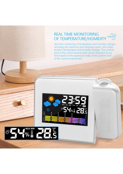 Siyah Akıllı Çalar Saat Gece Arkadan Aydınlatmalı Dijital LED Projektör Ev Oturma Odası Yatak Odası Için Ayarlanabilir Projeksiyon Açısı (Yurt Dışından) fırsatları