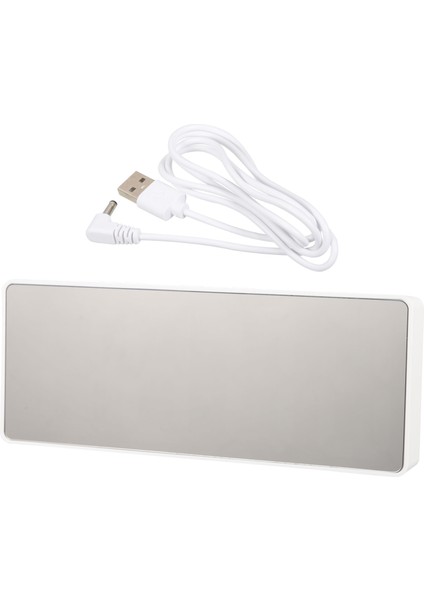 Beyaz Akıllı Çalar Saat Dijital Masa Sıcaklık Göstergesi Ev Başucu Saatleri Plastik Yatak Odası Homer Dekor Akıllı Dekorasyon (Yurt Dışından)