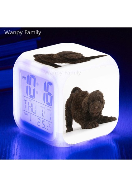 Çoklu Labrador Retriever 7 Renk Değişen LED Çalar Saat Çocuk Odası Uyandırma Zamanlayıcısı Taşınabilir Masa Saati Pet Köpek Çocuk Oyuncakları Hediyeler (Yurt Dışından)