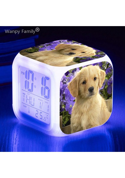 Çoklu Labrador Retriever 7 Renk Değişen LED Çalar Saat Çocuk Odası Uyandırma Zamanlayıcısı Taşınabilir Masa Saati Pet Köpek Çocuk Oyuncakları Hediyeler (Yurt Dışından) fiyatları