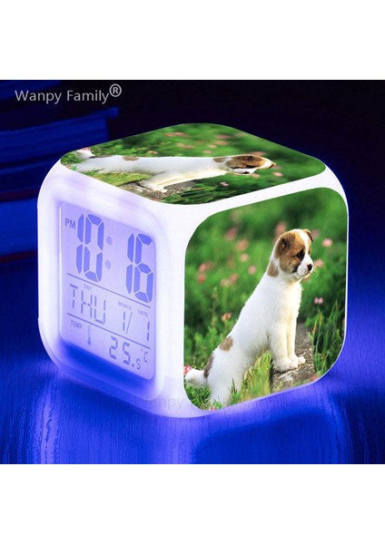 Çoklu Labrador Retriever 7 Renk Değişen LED Çalar Saat Çocuk Odası Uyandırma Zamanlayıcısı Taşınabilir Masa Saati Pet Köpek Çocuk Oyuncakları Hediyeler (Yurt Dışından) fırsatları